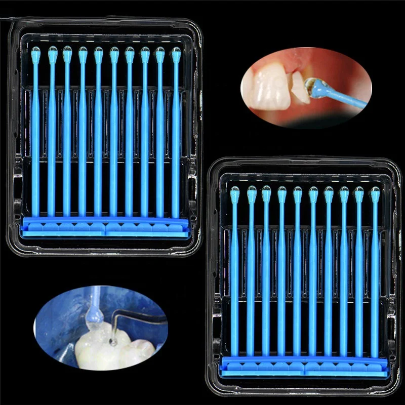 

10Pcs/Box Dental Disposable Micro Applicator Brush Stick Adhesive Tip Applicator For Tooth Crown Porcelain Veneer Dentistry Tool