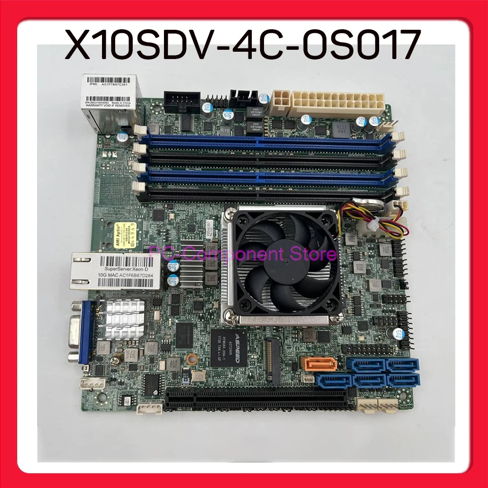 Server Motherboard  X10SDV-4C-OS017 ITX XEON D1521 NAS X10SDV-4C-TLN2F