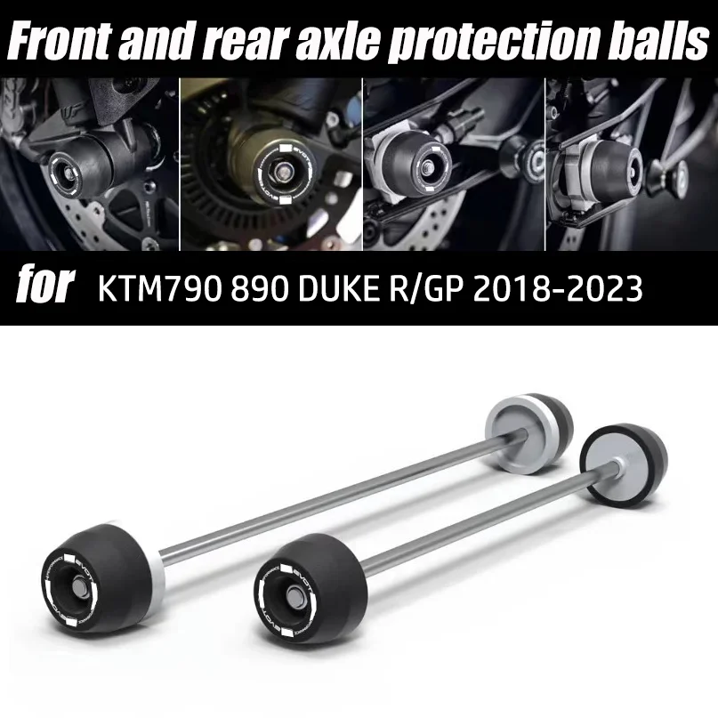 

Front Rear Wheel Fork Slider Axle Crash Falling Protector For 790 890 DUKE R/GP Motorcycle 2018-2023