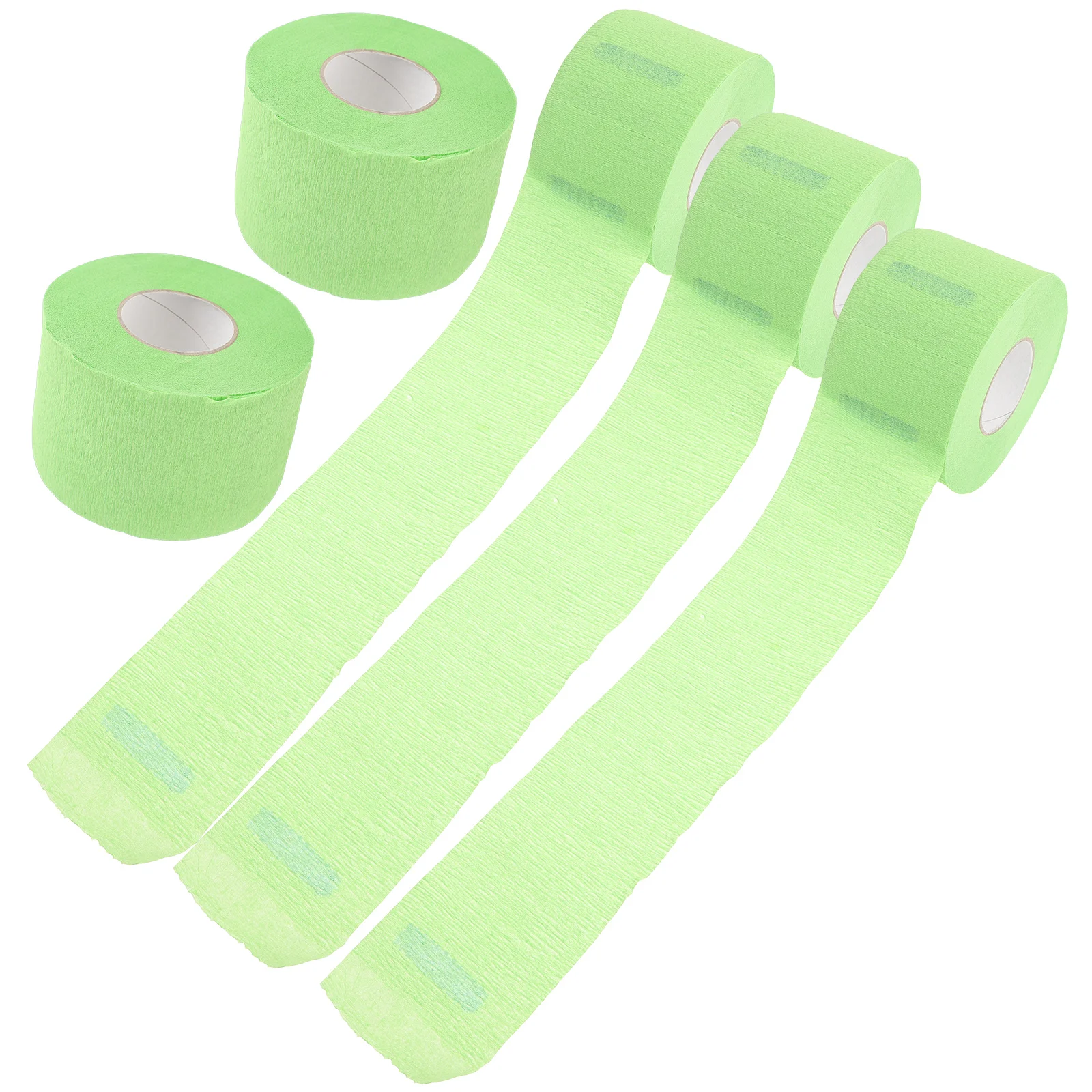 

5 Rolls Disposable Strips Paper Barber Neck Strip Green 5rolls Hair Wrap Salon Neck Band Hairdressing Strips Disposable Safe