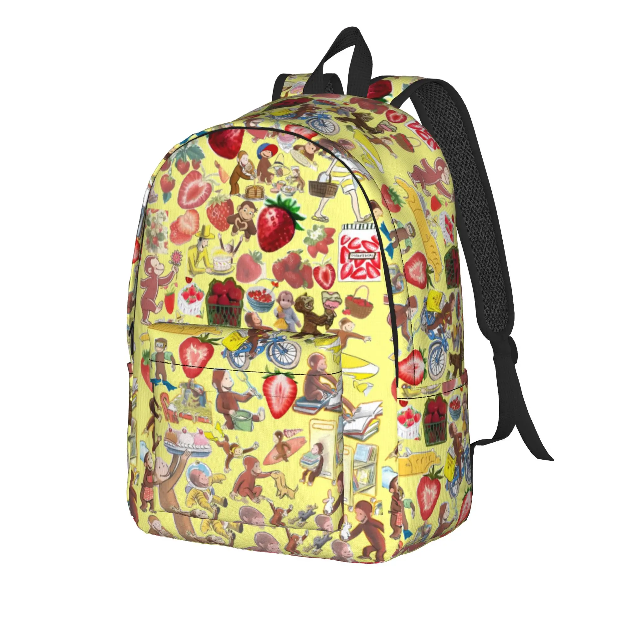 C-Curious George Backpack  Streetwear Backpacks Women Outdoor Durable School Bags Design Rucksack