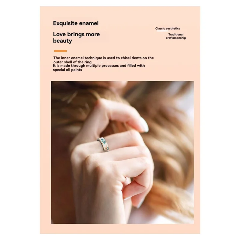 B47C حلقة ذكية للنساء لون المينا براعة قياس الأكسجين في الدم ضغط الدم مراقبة النوم أوضاع متعددة رقم. 11 #5