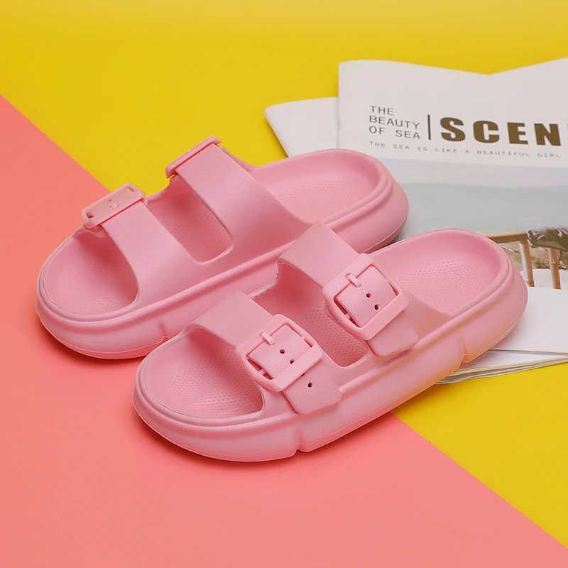 A pair of children's summer open-toe slippers, soft and wear-resistant single-strap thongs, sizes 31/32-41/42，WK-XP819