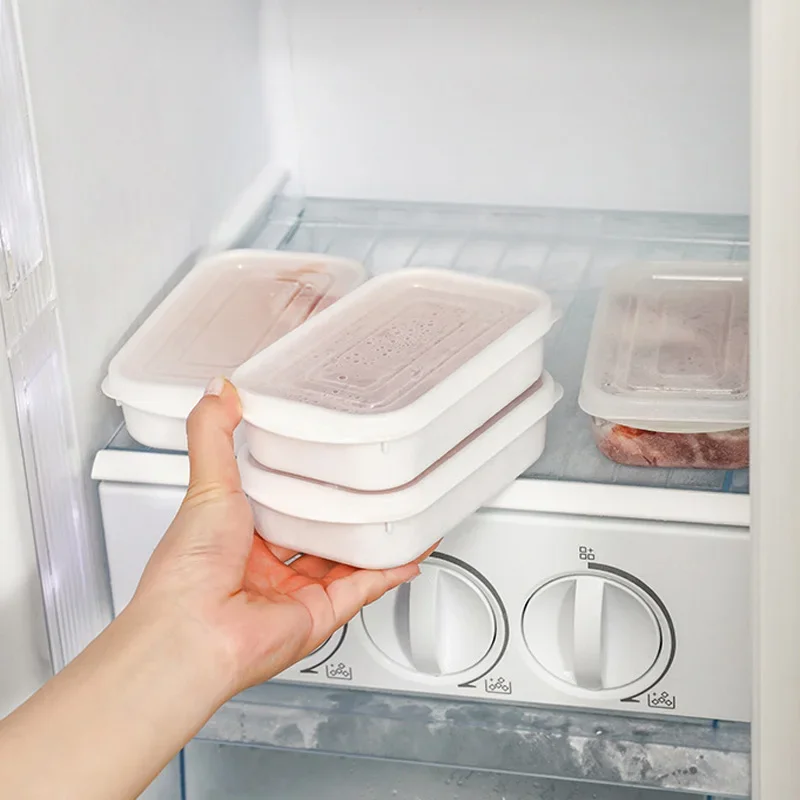 Frozen Meat Packaging Box Food Grade Refrigerator Storage Fruit Vegetable Preservation Dishes Divided Box Kitchen Accessories