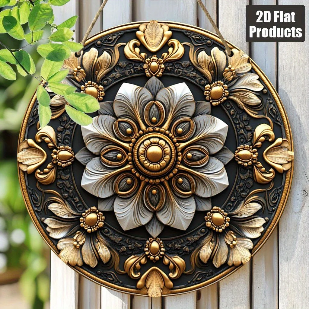 2D Flat, 1pc Vintage Wood Wall-Mounted Round Sign - 8-Inch (20cm) Plain Spherical Wood Decorative Plaque Suitable for Home, Offi