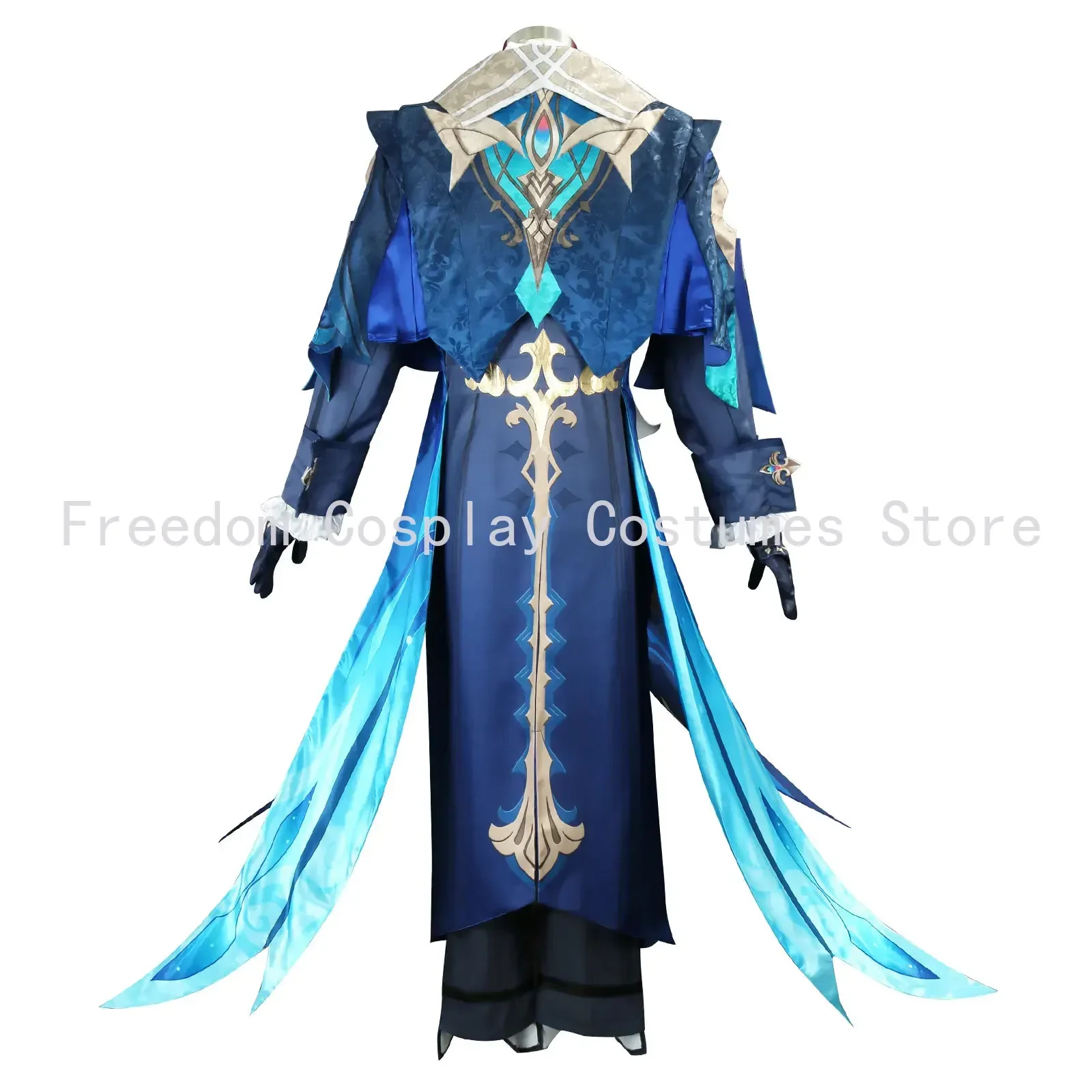 Neuvillette Gioco Cosplay Genshinimpact Neuvillette Costume Cosplay parrucca Fontaine Capo Giustizia Anime Uniforme Costume di Halloween