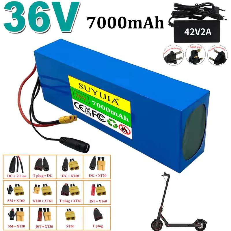 

XT-60/prise T 10S2P 36V 7000mAh 18650 Batterie Lithium-ion Aste Avec Carte De Protection De Circuit BMS Intégrée