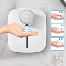 Hot Soap Dispenser Automatic Wall-mounted Rechargeable Temperature Display Liquid Foam Soap Dispensers Hand Sanitizer Machine