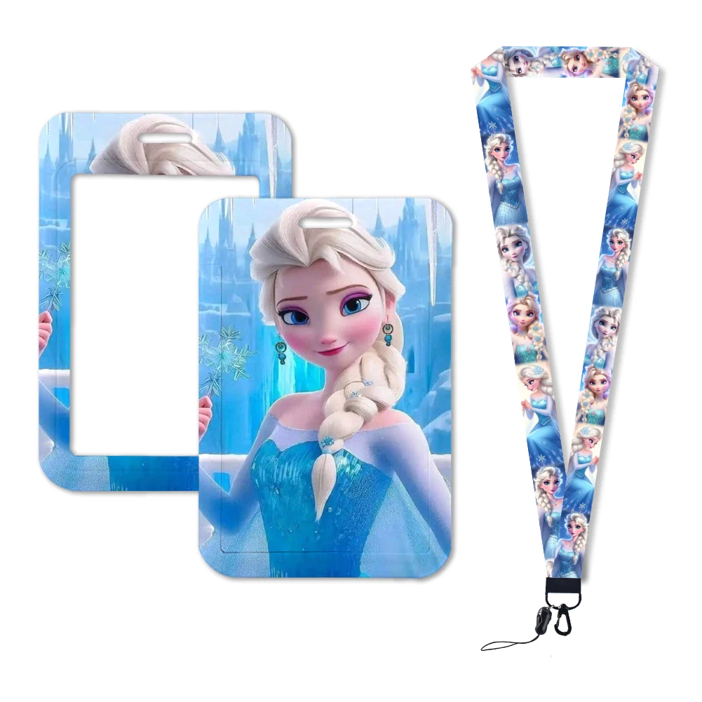 

Student Card Holder Frozen Princess Keychain Cartoon Bus Card Holder Campus Card Work ID Holder Factory Hard Meal Card Subway