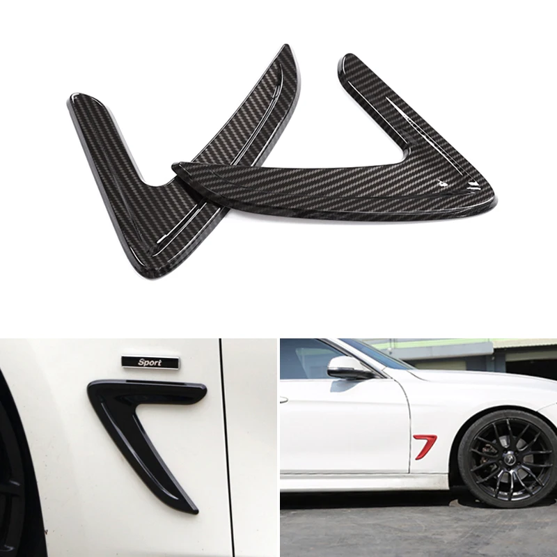 For BMW 3 Series F30 2013 2014 2015 2016 2017 2018 2pcs Car Side Wing Air Flow Fender Grill Outlet Intake Vent Trim