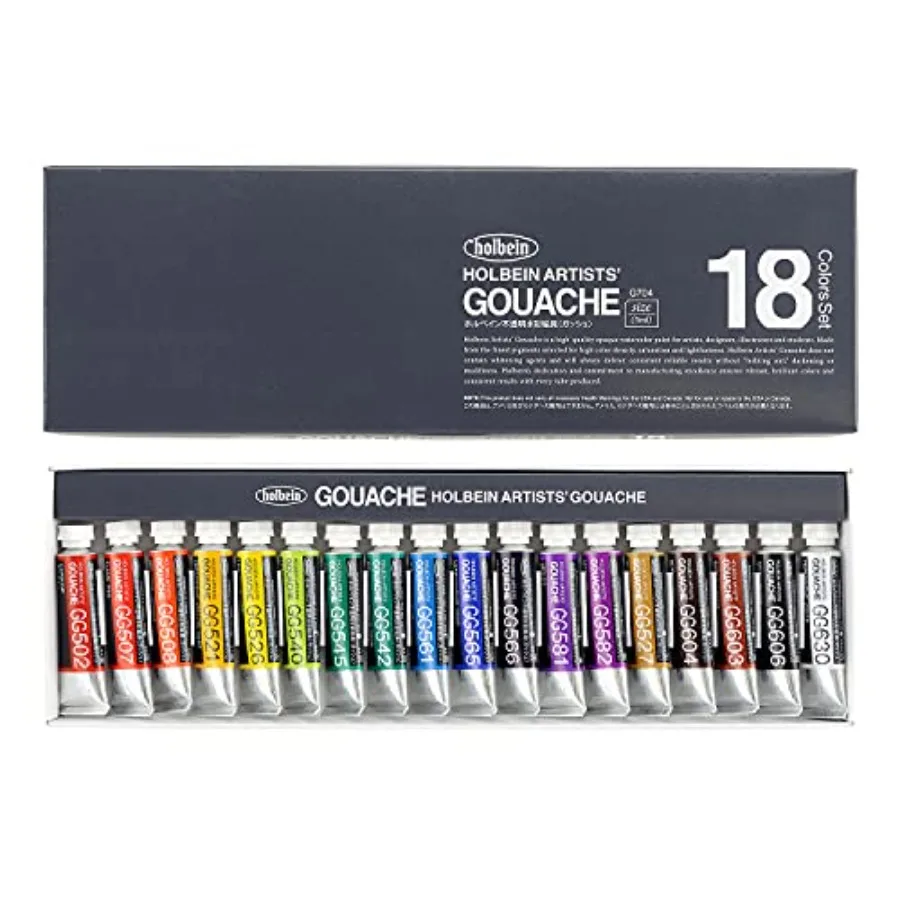 

Набор гуашевых красок Artist Gouache Set G703: 18 тюбиков по 5 мл
