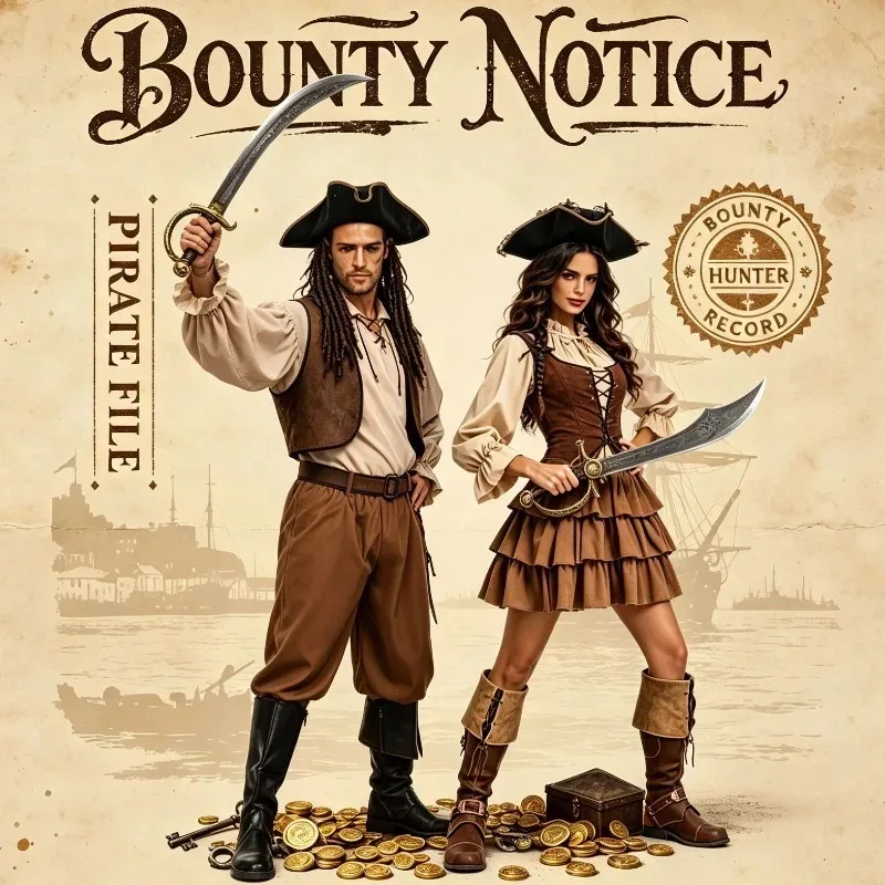 Halloween Cosplay Costume Couple Pirate Captain Cosplay Costume Men Women Full Stage Set Theme Party Role Playing Outfits - view 2