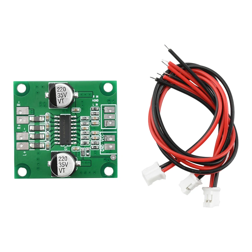 บอร์ดเครื่องขยายเสียงดิจิตอล DC 7~25V 2 แชนเนล สเตอริโอ 40Wx2 โมดูลเครื่องขยายเสียงขนาดเล็กสำหรับโฮมเธียเตอร์