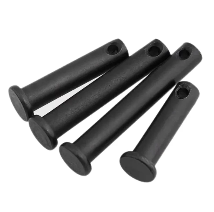 Carbon Steel Black Flat Head T-shape Pins & Split Pin M10/12/14/16 Positioning Clevis Bolt Shaft Cotter Pin Plug Dowel Pins