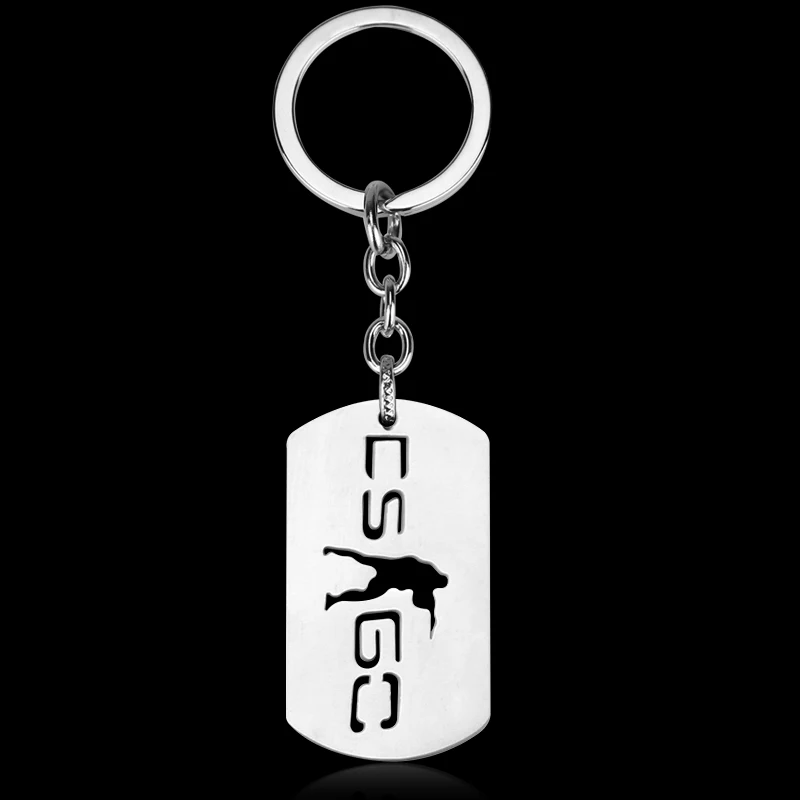 Hot Game CS GO Pendant Counter Strike CSGO Logo Necklace Key Buckle Fashion Game Stainless Steel Jewelry Men Wholesale Gifts