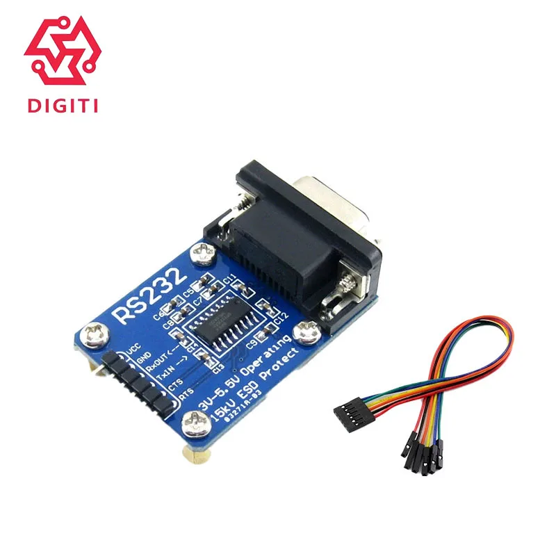 

TTL to RS232 Module TTL RS232 Male Female Mutual Conversion Module Serial Level Conversion to SP232 TTL Serial Port ESD Protect