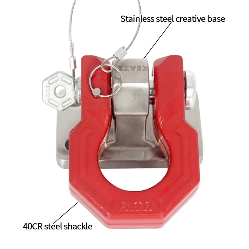 ฐานสแตนเลสแบบมีรูสำหรับยึดอุปกรณ์อเนกประสงค์ ZAIQU พร้อมตะขอรูปตัวยูเหล็ก 40CR สำหรับลากจูง อะไหล่และอุปกรณ์เสริมสำหรับรถพ่วง