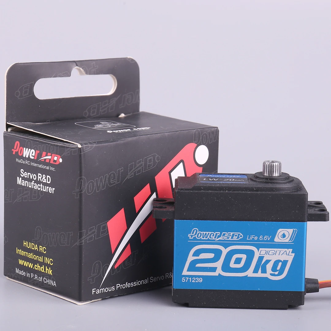 

Power HD LF-20MG LW-20MG 20KG Digital Servo 4.8-6.6V DC Metal Gear for RC Boat Car - Enhanced Water Resistance