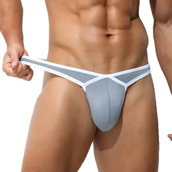 Mens Sexy Lingerie G-strings Thongs Low Waist Pouch Briefs Underwear Peni Big Pouch Underpants Elastic Male Knickers