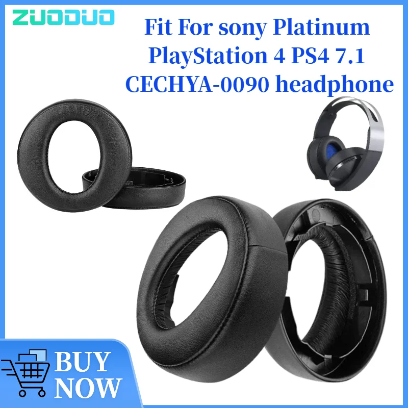 

ZUODUO Replacement Earpads for sony Platinum PlayStation 4 PS4 7.1 CECHYA-0090 Earmuffs Ultra-soft Sponge Cushion Cover Headphon