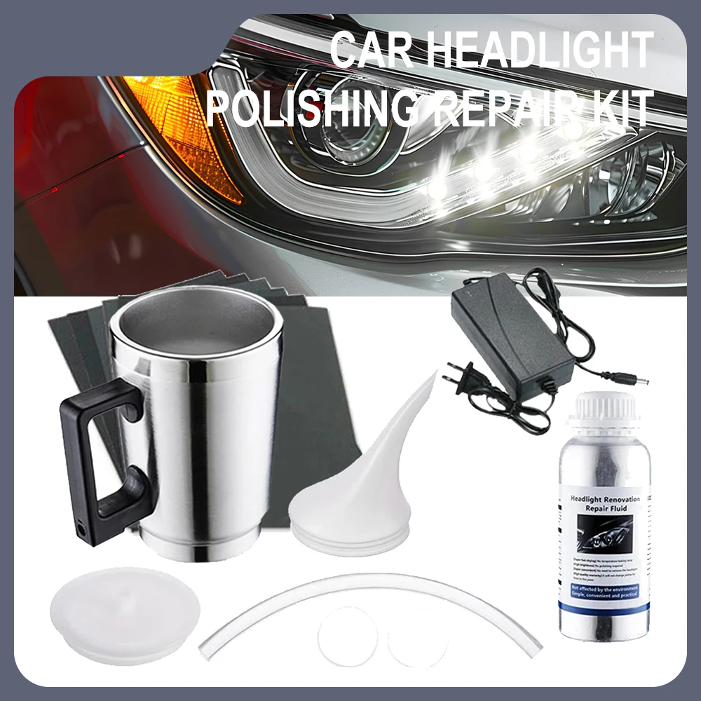 Car Headlight Repair Fluid Headlight Polishing Restoration Chemical Polishing The Headlights Restoration Kit Tool Liquid Repair