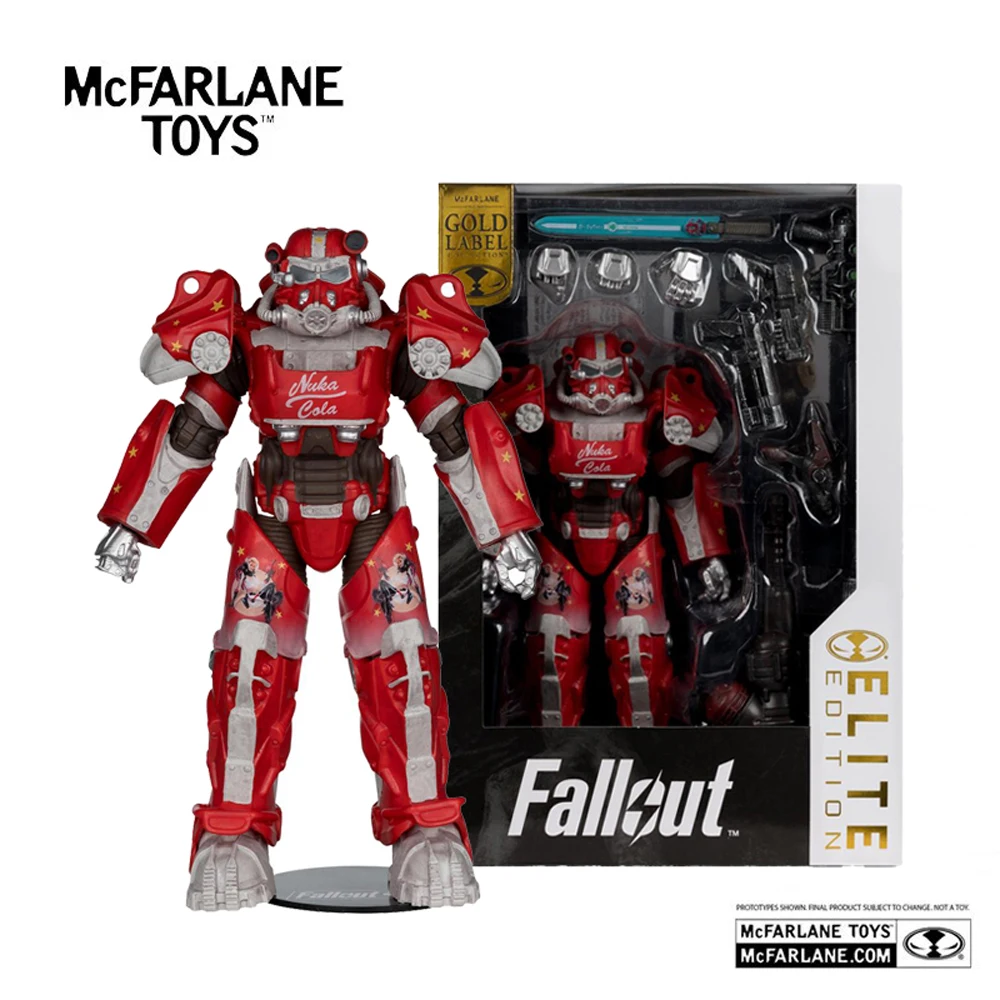 Figura de Acción McFarlane Toys de 7 Pulgadas, Edición Elite de Fallout 76, Nuka Cola T-60, Modelo con Etiqueta Dorada