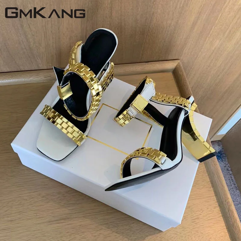 Summer High Heels Gladiator Sandals Women luxury Crystal Party Prom Shoes Woman Rhinestone Studded Stiletto Sandals Woman