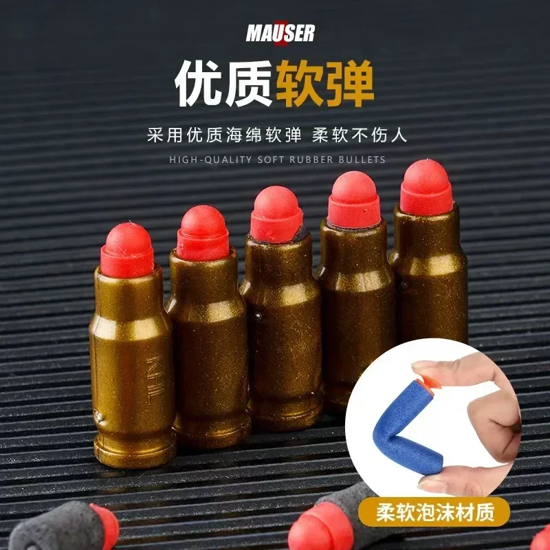 80 Soft Bullets & 24 Shells For Glock Toy Guns Desert Eagle Pistol Colt 1911 Foam Bullets Ammo
