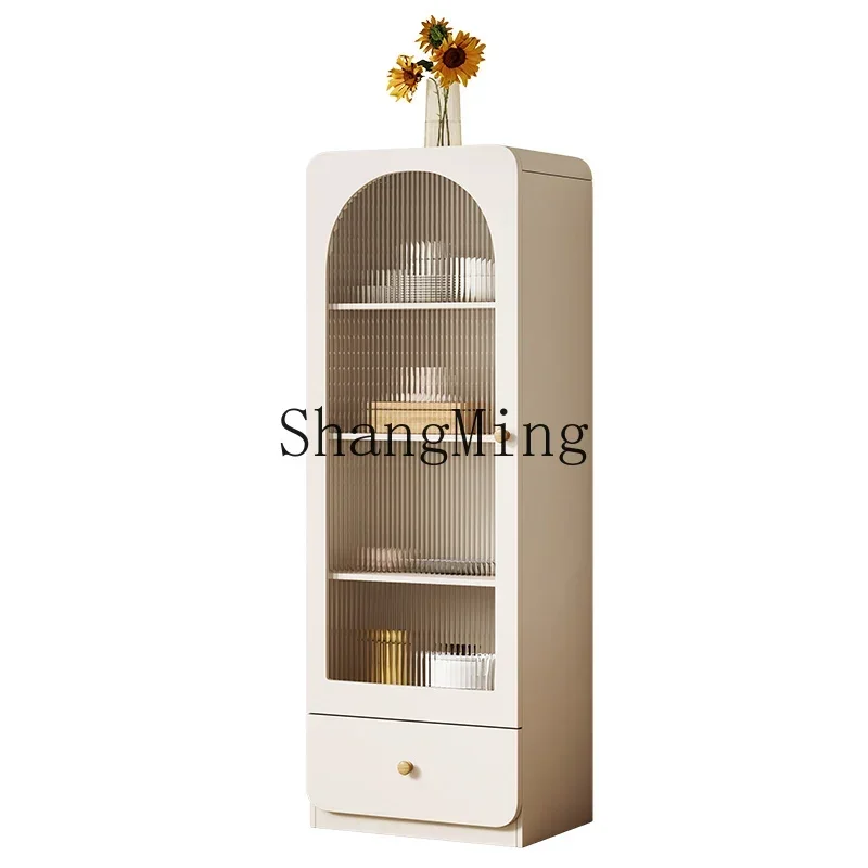 XMH Wall Home Bookcase Living Room TV Dining Side Wine Cabinet Glass Door Display Storage Standing Cabinet