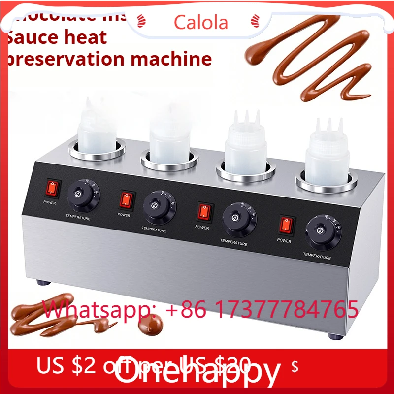 

Commercial Stainless Steel Sauce Warmer 1000W, Thermostatic Fast Heating Easy Clean for Chocolate Cheese