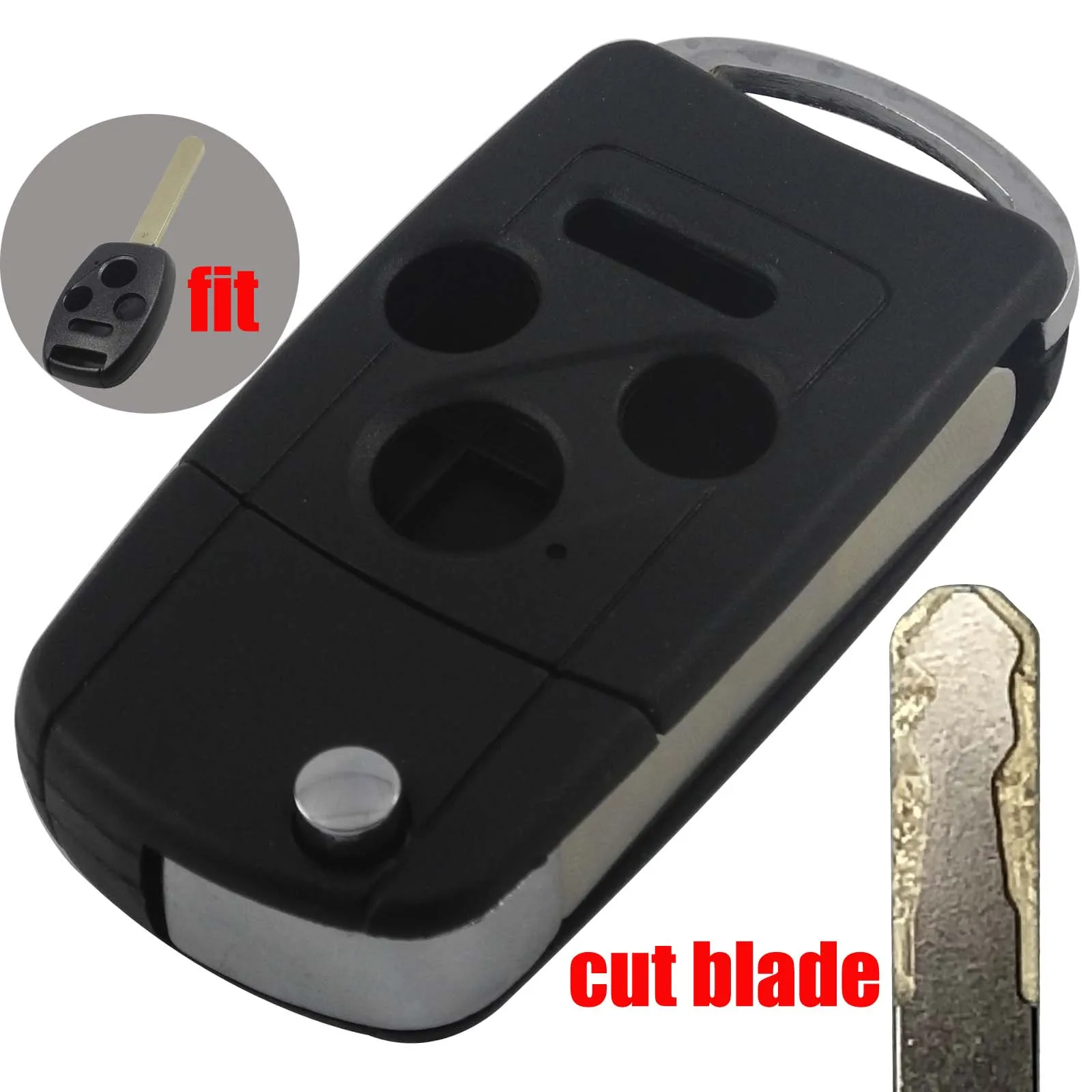 jingyuqin Modified cut Blade Car Remote Key Shell For HONDA Accord Civic CRV Pilot Fit 2007 2008 2009 2010 2011 2012 2013