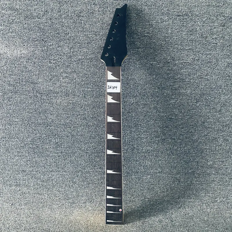 

IN814 Semi Finishing 6 String Electric Guitar Neck No Frets Custom Order Maple+Rosewood 24 Frets with Damages for DIY No Logo