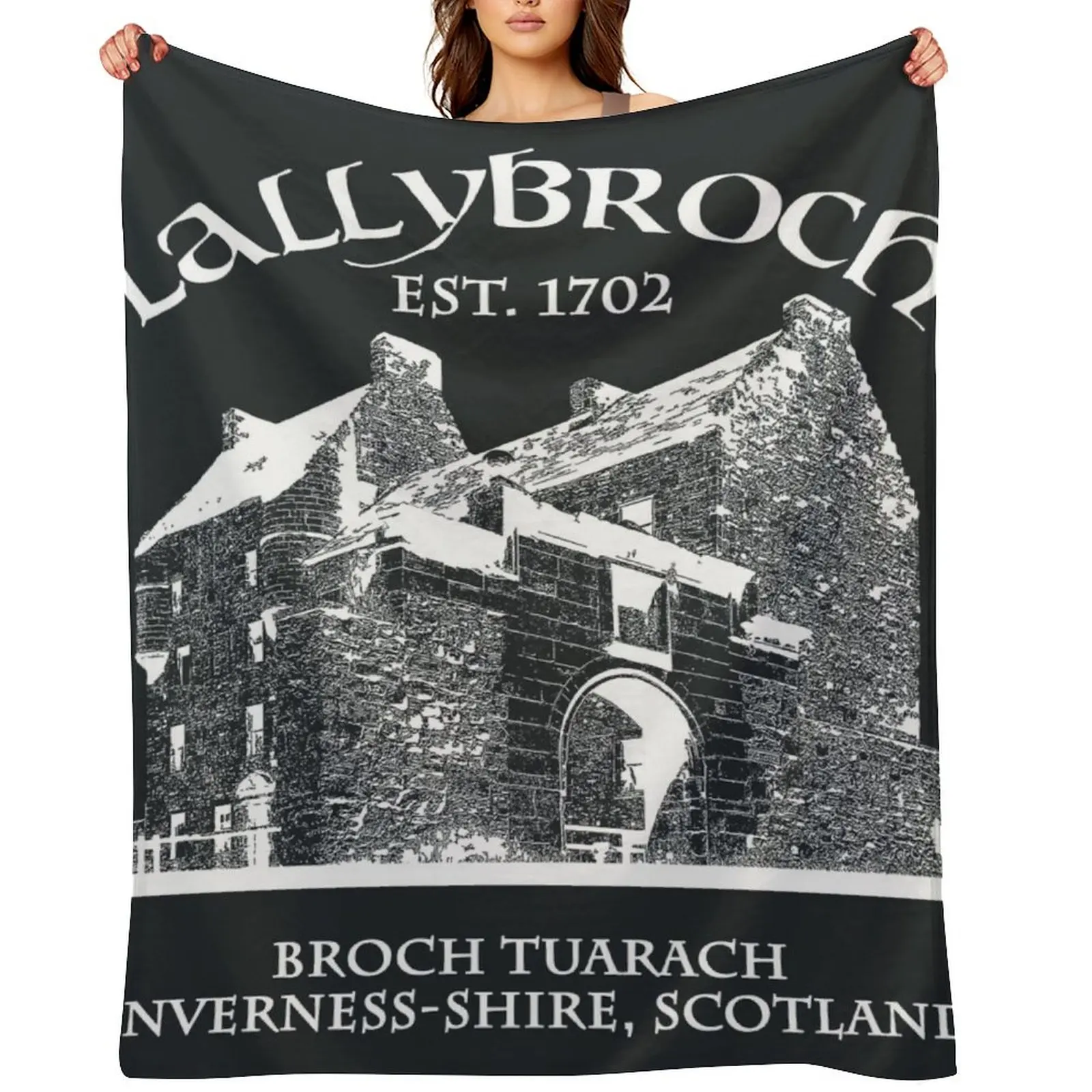 

Lallybroch Outlander WHITE Throw Blanket Warm Cute Plaid Flannel Summer Blankets