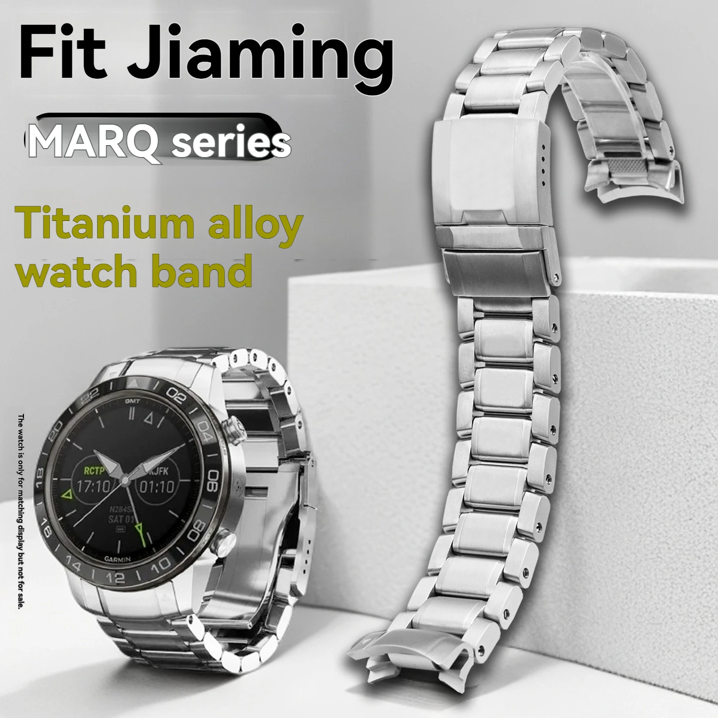 

22 мм браслет для гольфа, быстросъемная цепочка для часов для серии Garmin MARQ, высококачественный ремешок для часов из титанового сплава, браслет-авиатор