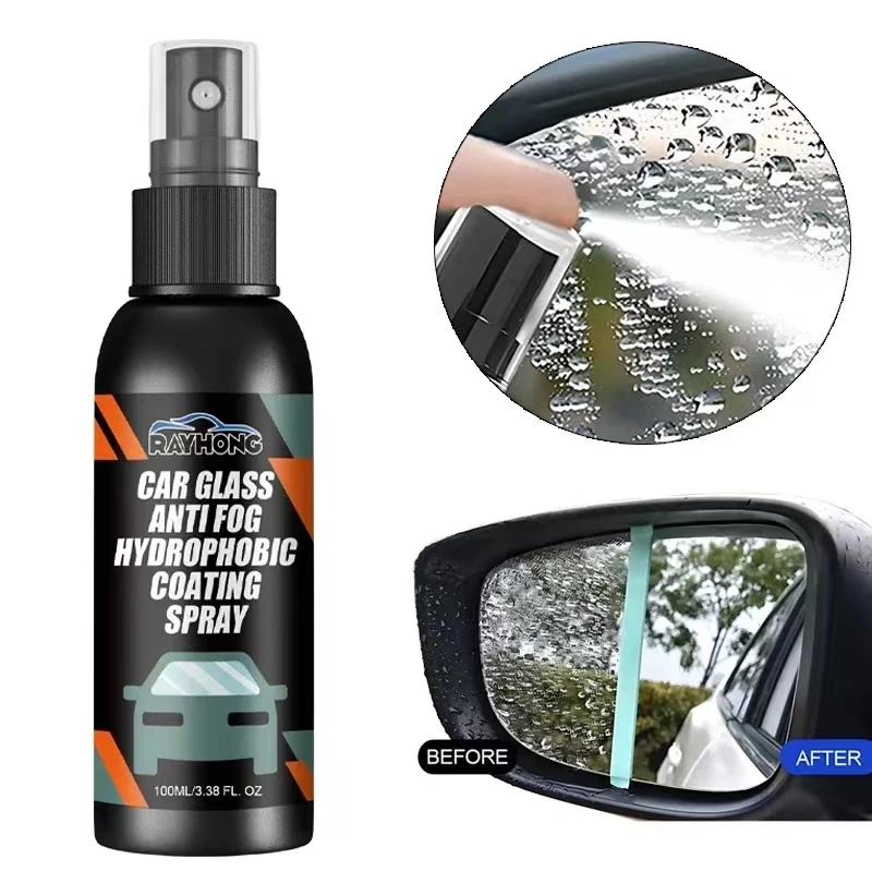 

Car Water Repellent Spray Auto Windscreen Glass Rearview Mirror Hydrophobic Anti-rain Liquid Windshield Mask Car Cleaning