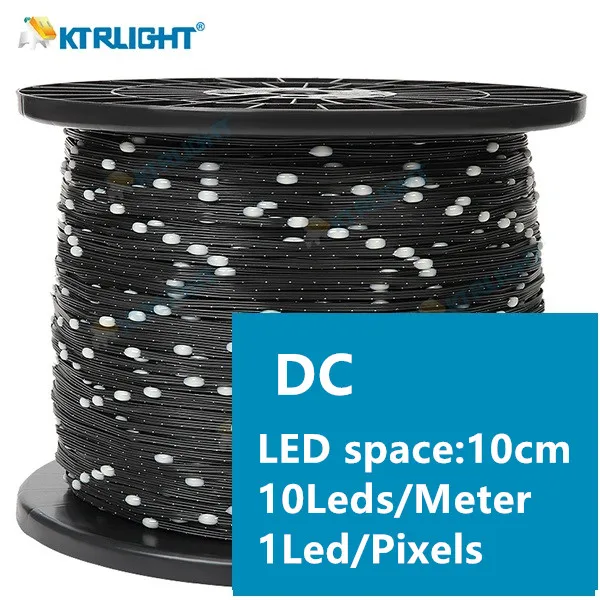 3-polige DC5V/12V Schwarze LED-Pixel-Lichterkette WS2811 RGB Programmierbare Lichterkette Feiertagsatmosphäre-Beleuchtung Weihnachtsbeleuchtung