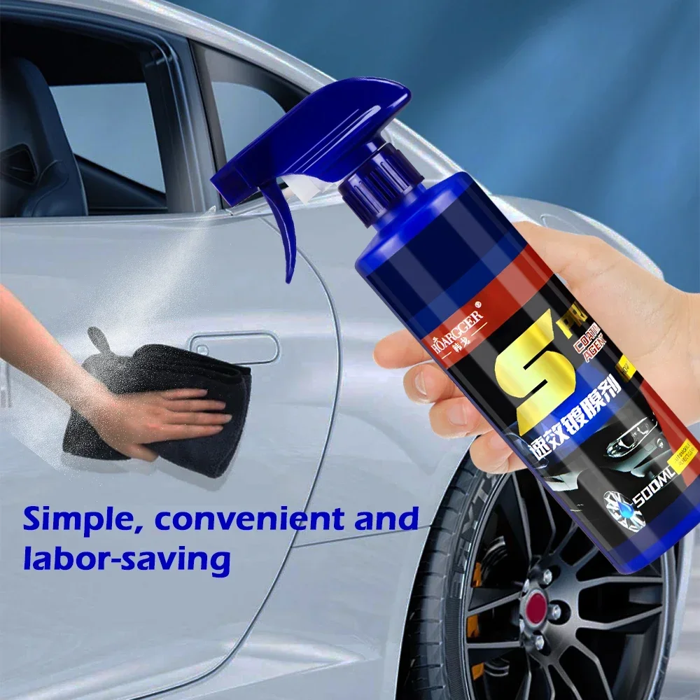 500ml 3 In 1 Car Paint Repair Ceramic Coating Spray Quick Nano-coating Spray Wax Automotive Hydrophobic Polish Paint Cleaner