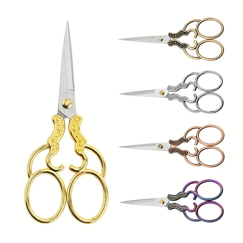 Professional Stainless Steel Sewing Scissors Vintage Embroidery Scissors Craft Tailor Scissor Styling Thread Scissor Yarn Shears