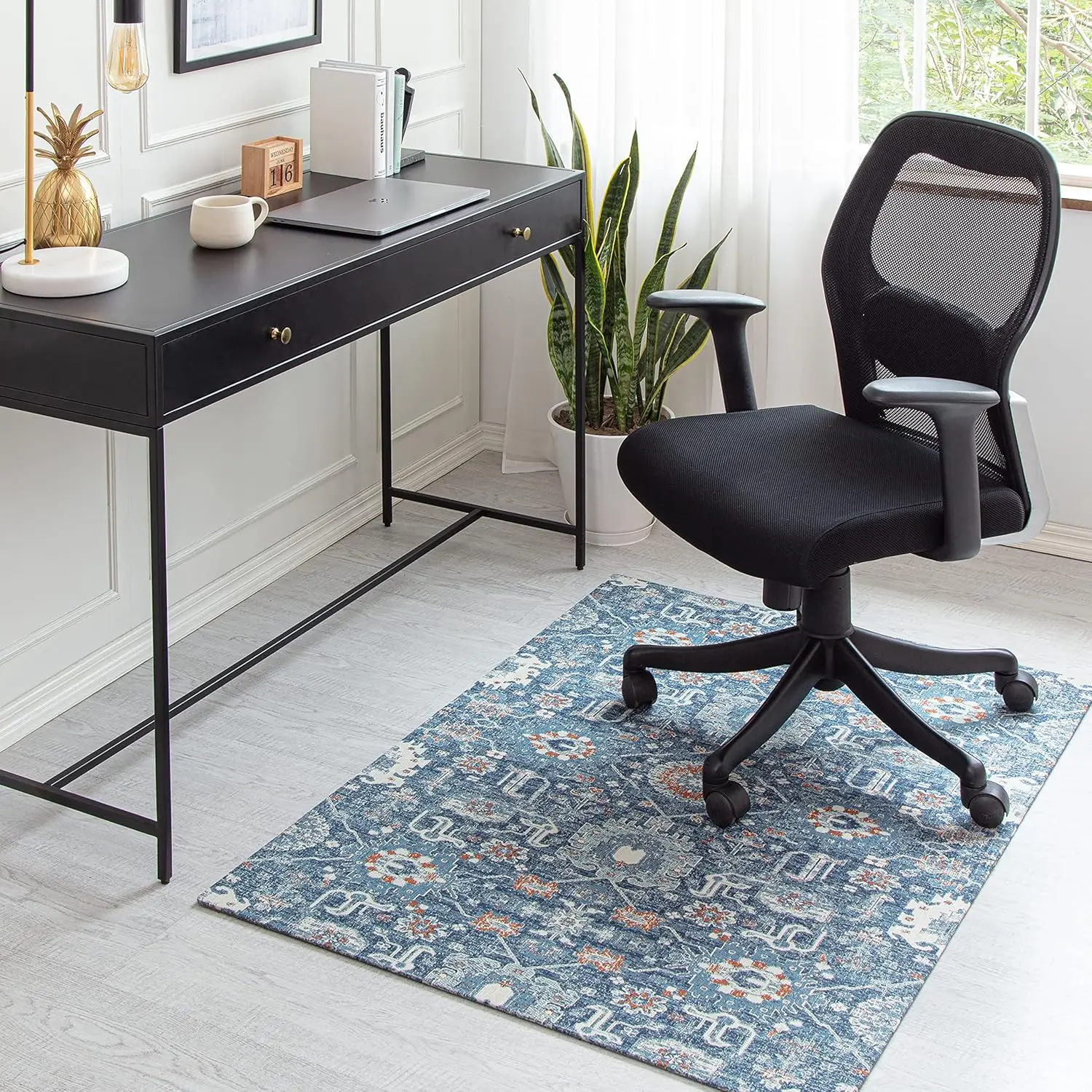 

Rug'D Chairmat - Anti-Slip Design Office Desk Accessories, Jacquard Woven Top, Versatile Office Chair Mat For Low Pile Carpets