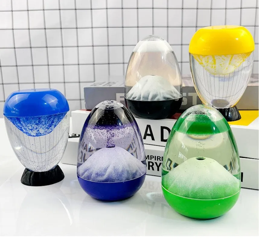 Movement Liquid Hourglass Creative Volcano Oil Sandglass Home Decor Craft Glass Ornaments Sand Timer Christmas Valentine Gifts