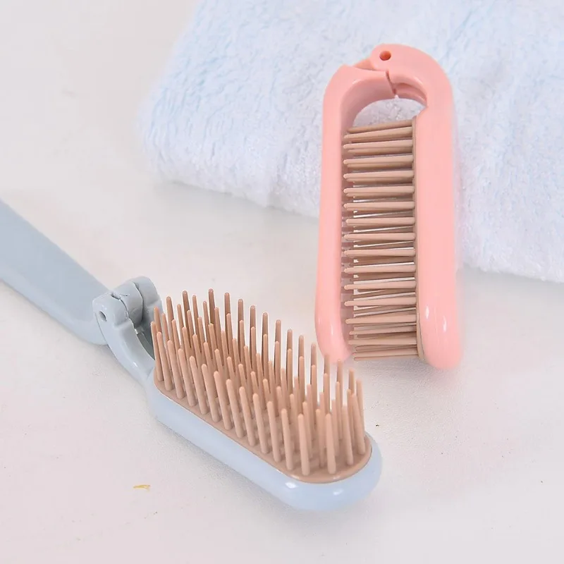 Portable Travel Foldable Hair Comb Portable Detangling Hair Brush Anti Static Head Massager Combs Hair Styling Hairdressing Tool