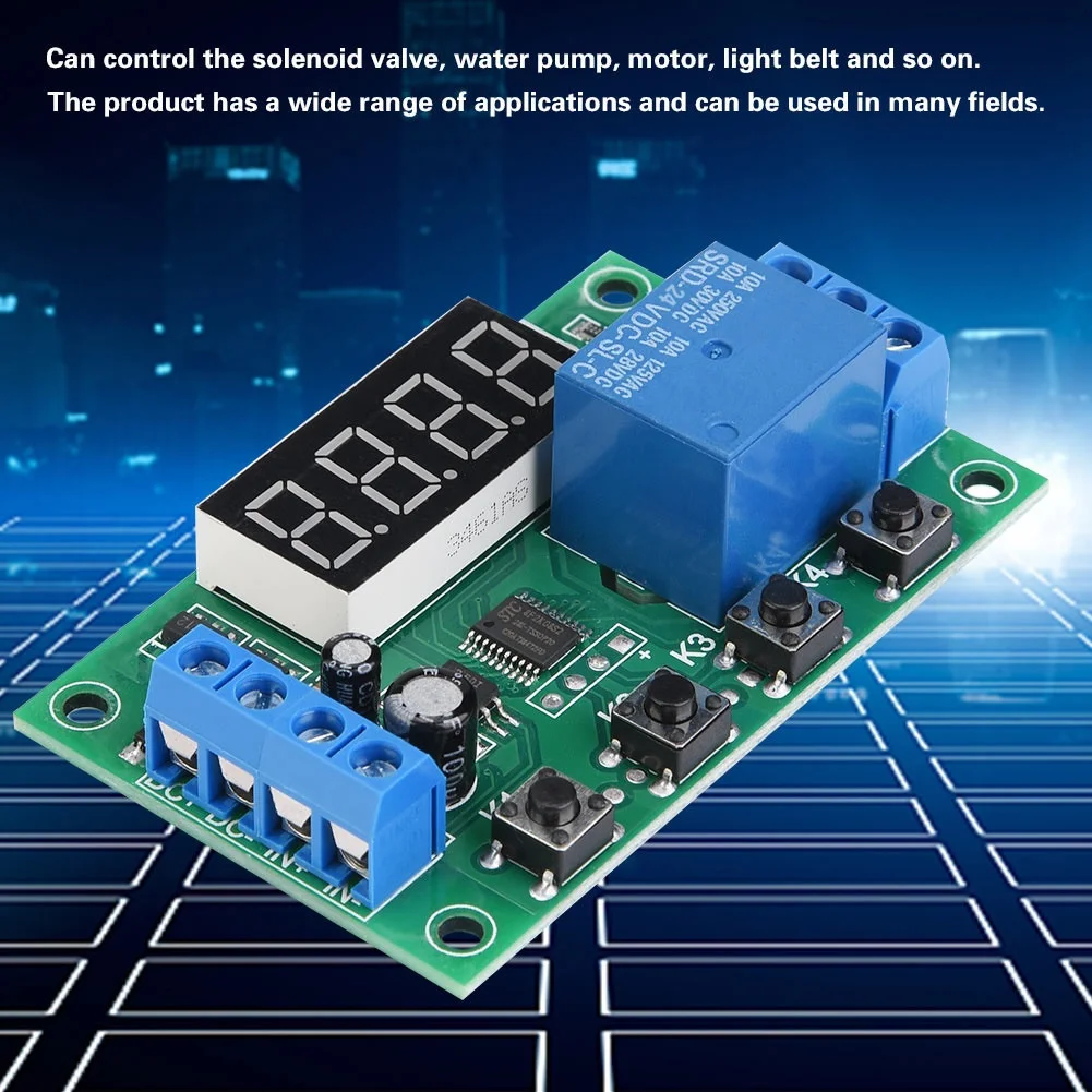 LED Display Adjustable Timer Relay Automation Control Switch Module