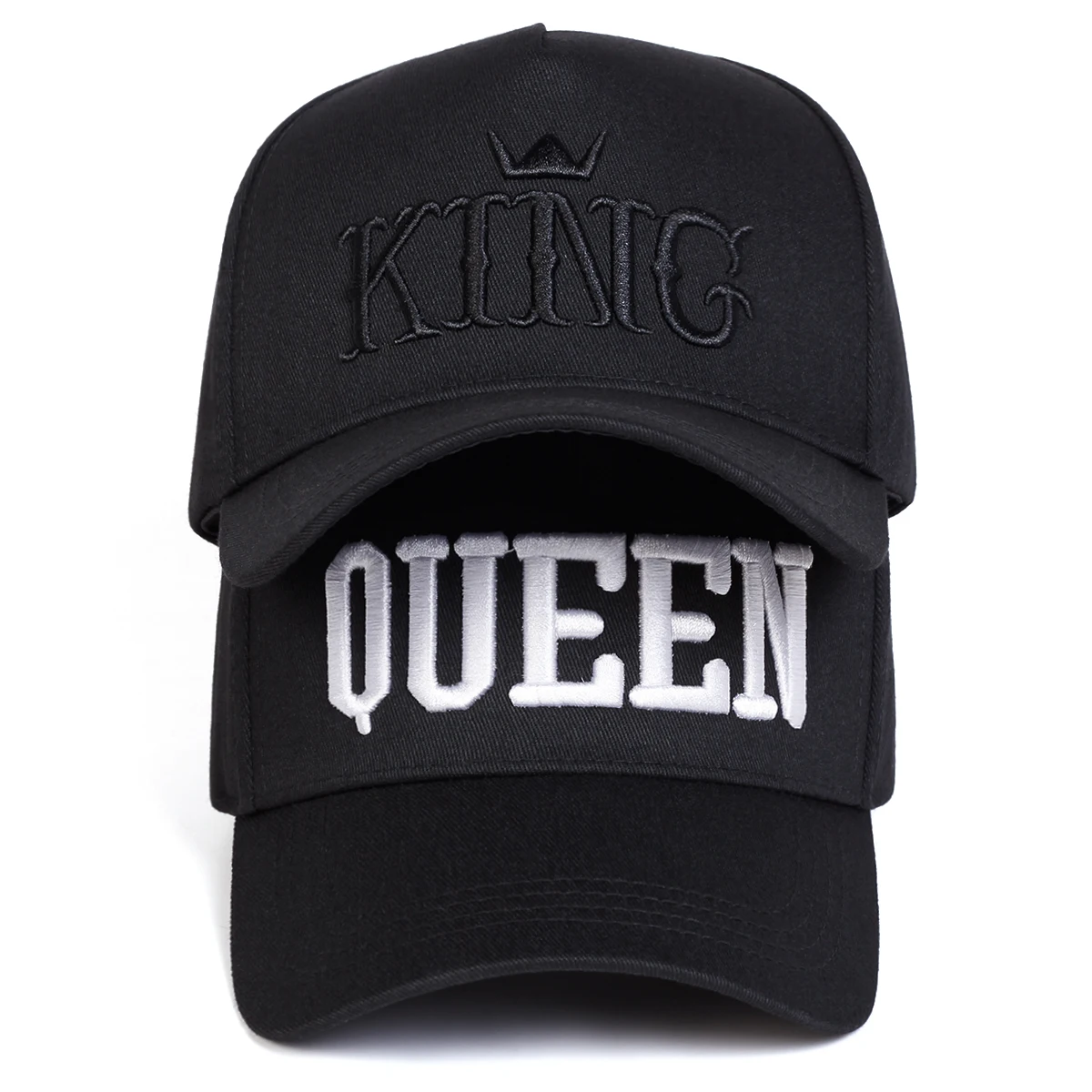 للجنسين الملكة الملك إلكتروني التطريز قبعات البيسبول الربيع والخريف في الهواء الطلق قابل للتعديل قبعات عادية واقية من الشمس قبعة قبعة رياضية