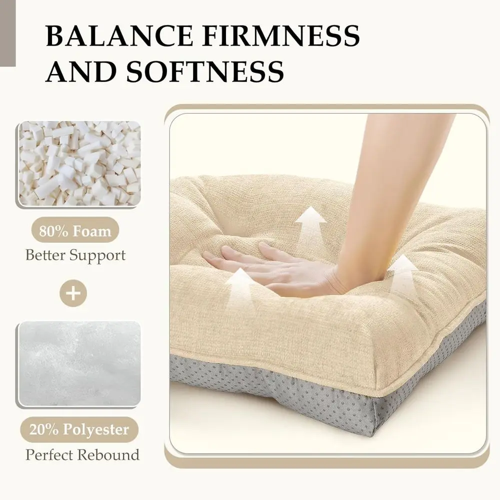 وسائد كرسي لكراسي تناول الطعام مجموعة من 6 قطع - وسائد كراسي مطبخ معنقدة من الشنيل مع أربطة سفلية غير قابلة للانزلاق، وسادة كرسي إسفنجية #3