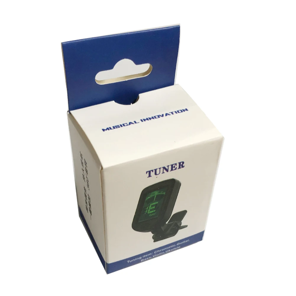 LCD 디스플레이 디지털 클립 온 톤 튜너 3V 버튼 배터리 기타/베이스/바이올린/우쿨렐레용 반음계 튜너 반음계 튜닝 모드
