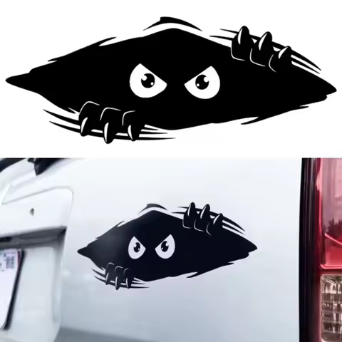 Funny Peep Monster Car Sticker Car Body Dents Scratches Cover Vinyl Film Decoration Stickers Auto Styling Decals