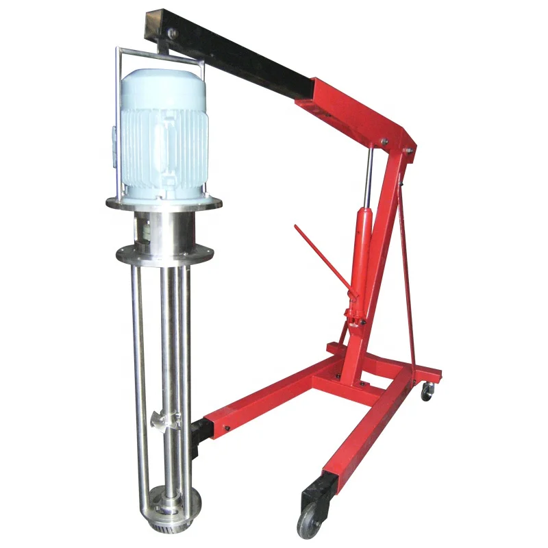 Batch High Shear Movable Emulsifying Machine Manual Hydraulic Lift Type