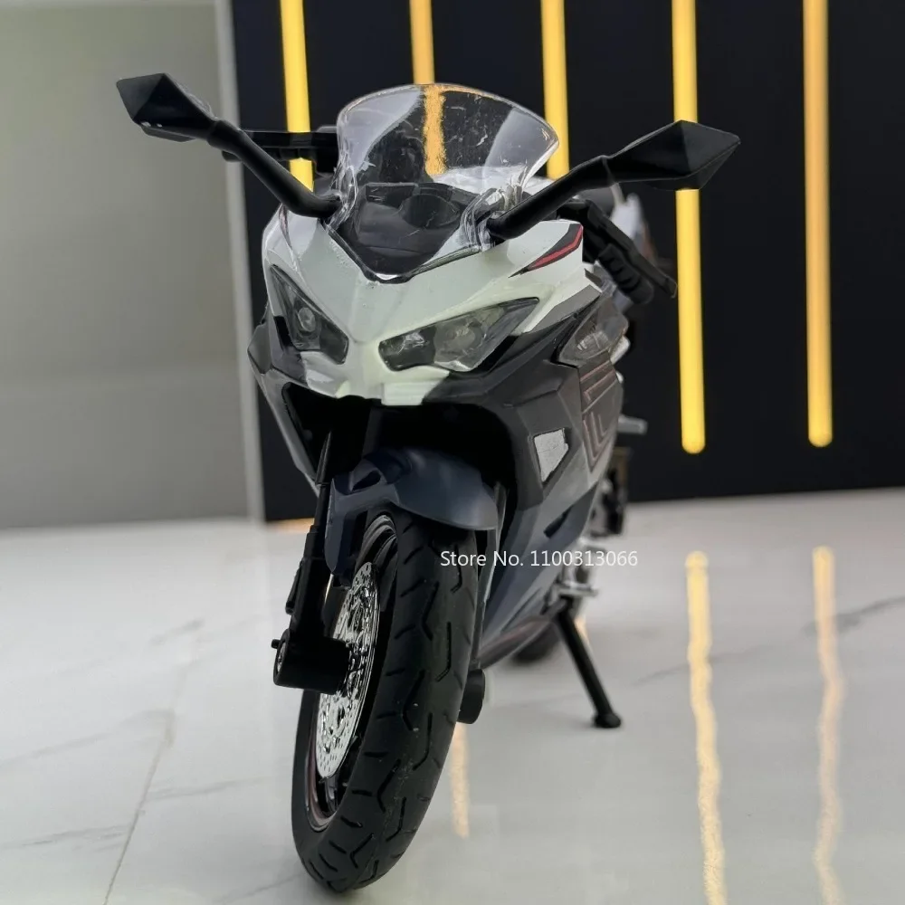 1/12 Scale Kawasaki Ninja 400 Vehicle Model Simulation Diecasts Motorcycle with Light Sound Alloy Toy for Child Birthday Gifts