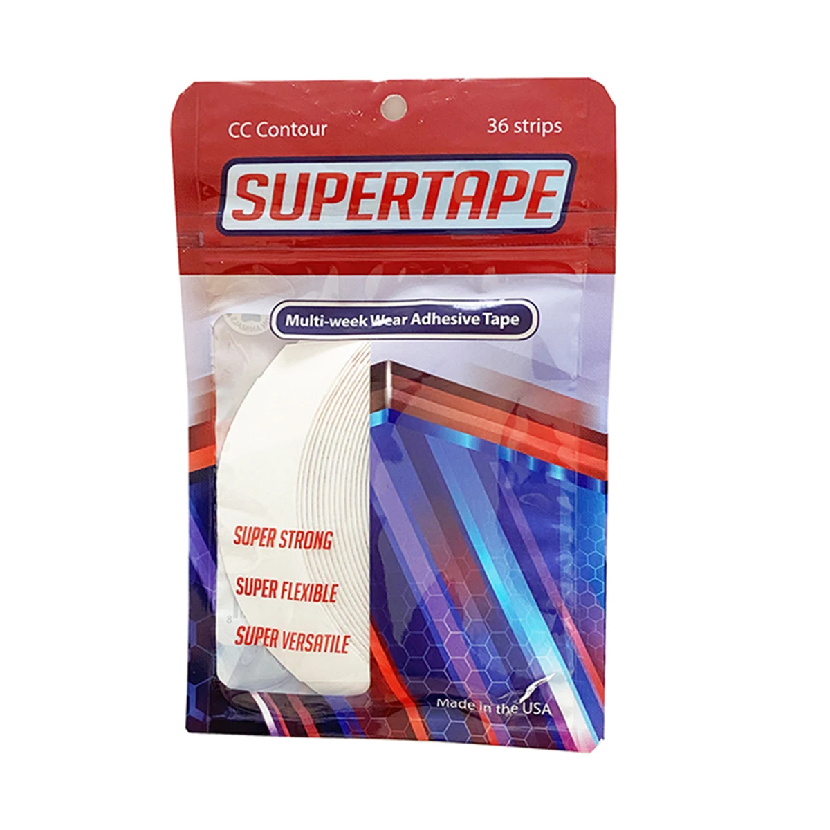 36 stks/partij Originele verpakking SUPERTAPE CC contour dubbelzijdige tape voor pruiken en pruiken haartape