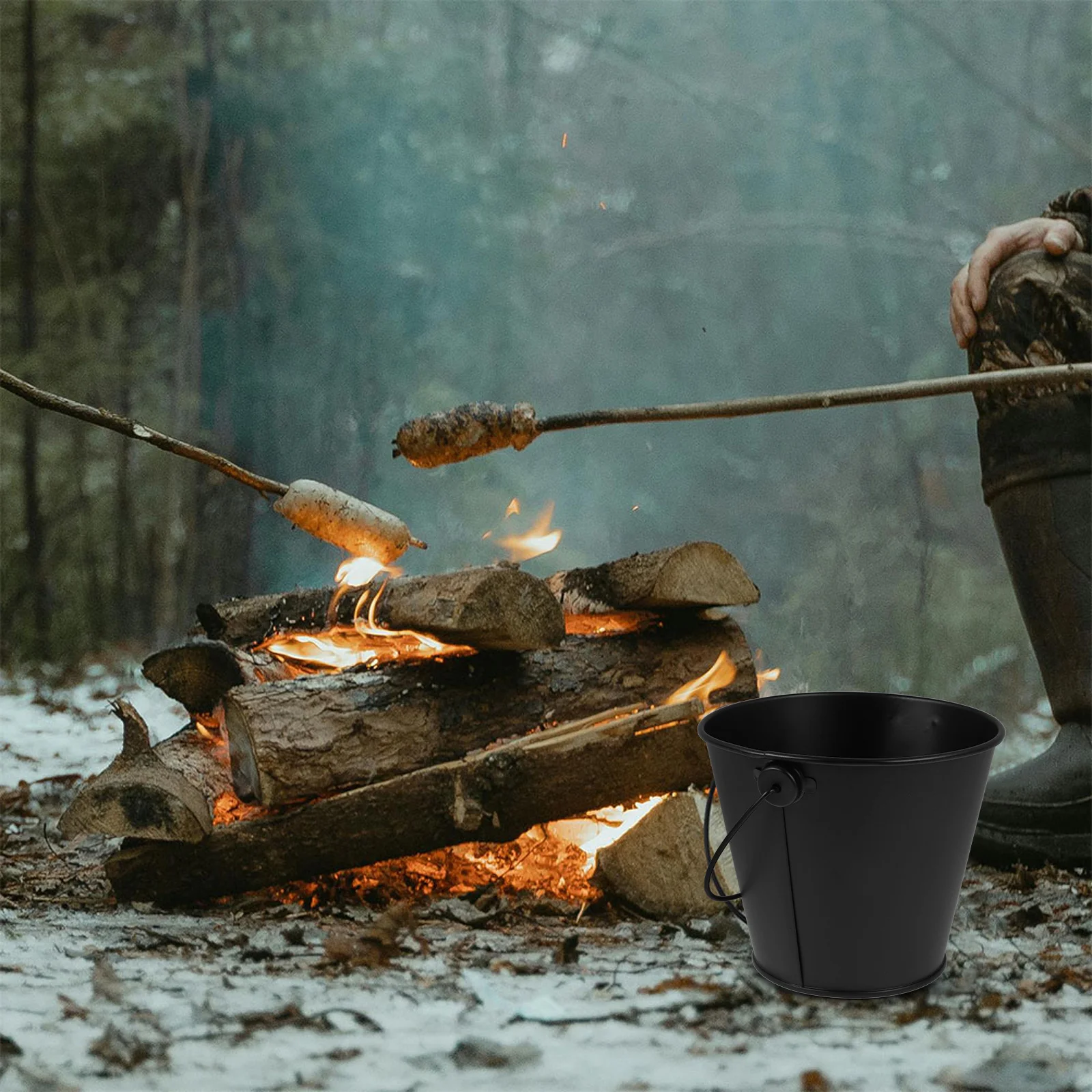 

3Pcs Tinplate Grill Drip Oil Bucket Barbecue Grease Bucket Outdoor Bbq Oil Container Reusable Grease Collector Efficient